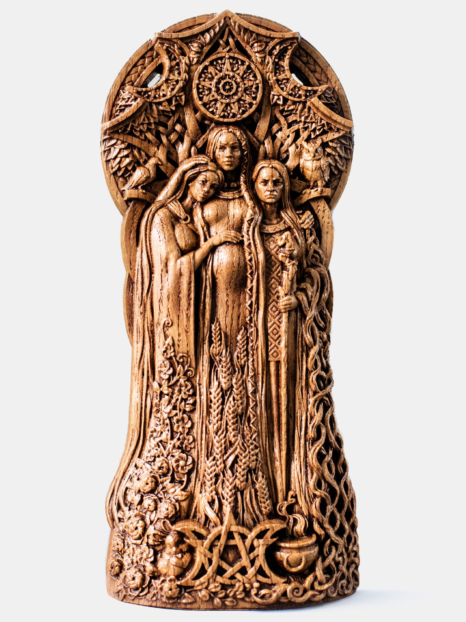 Triple Goddess Statue - Symbol of Feminine Power – Blagowood