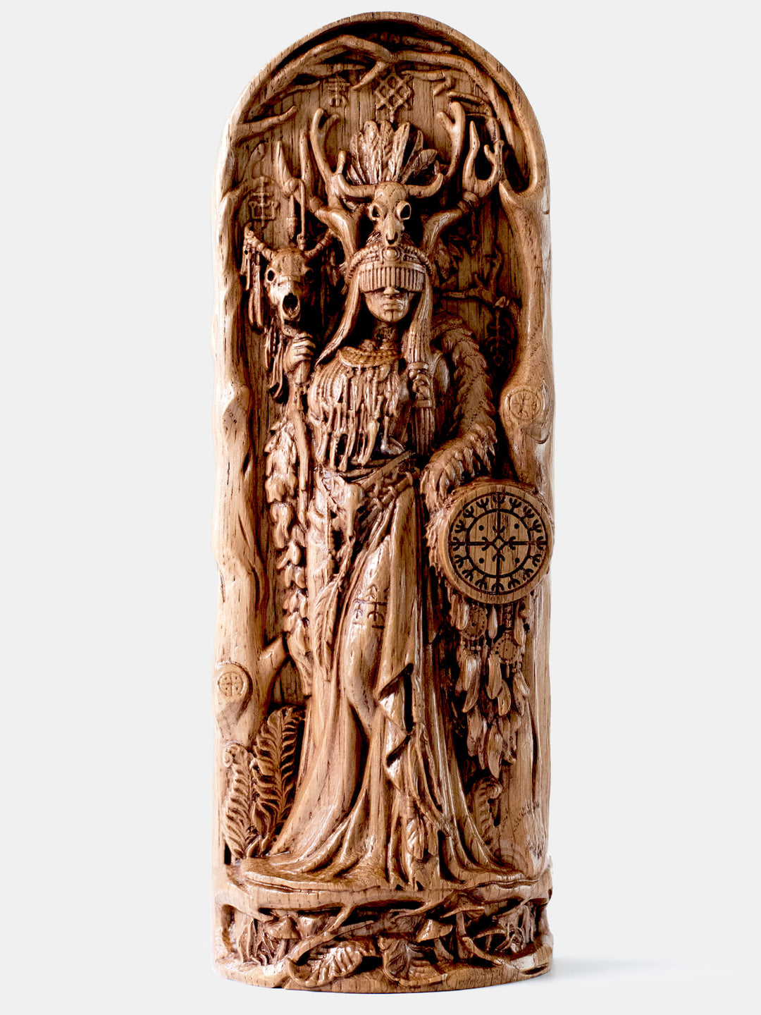 Volva Seidr Seeress | Altar Skull Shaman Viking Statue | Blagowood