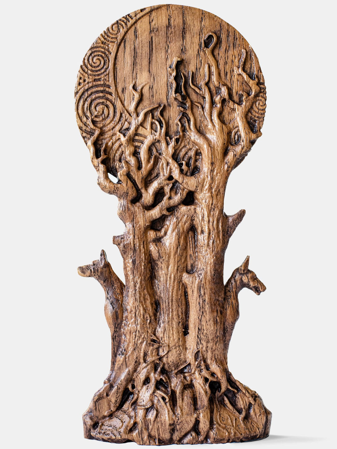 Greek Goddess Hecate Key Oak Statue | Blagowood