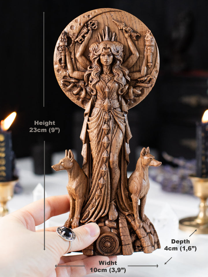 Hecate Statue – Hekate Goddess of the Roads Lunar Magick Figurine