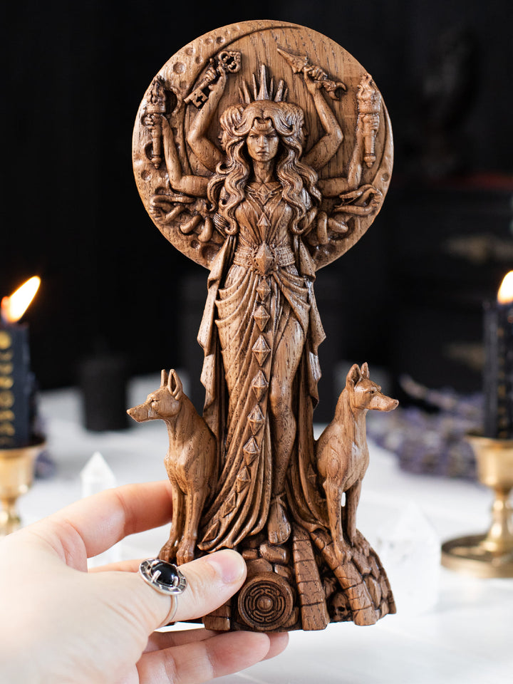 Hecate Statue – Hekate Goddess of the Roads Lunar Magick Figurine
