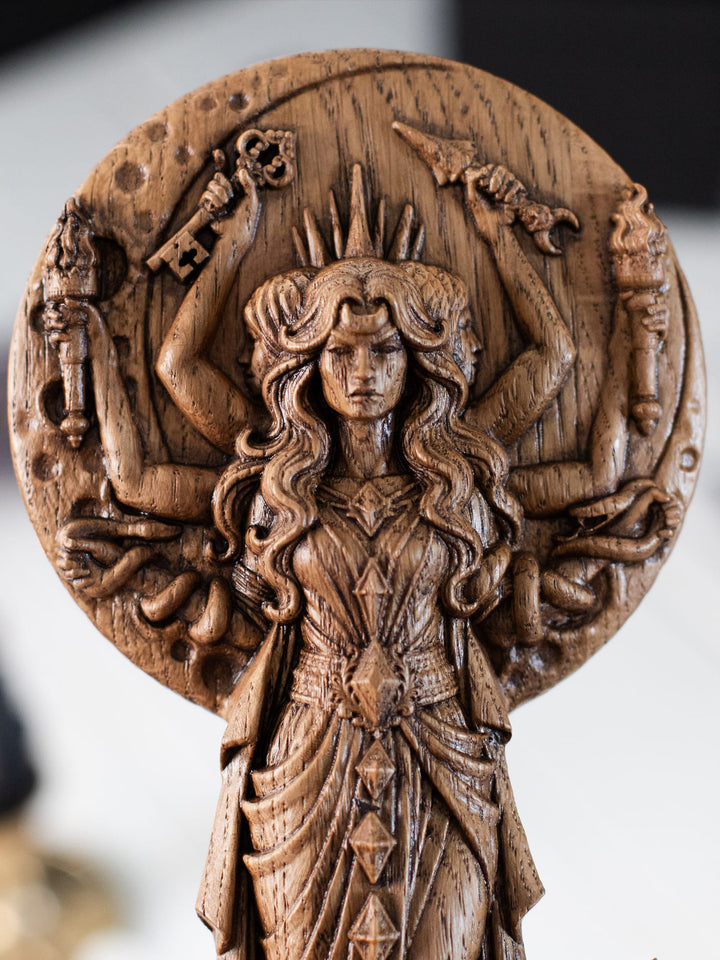 Hecate Statue – Hekate Goddess of the Roads Lunar Magick Figurine