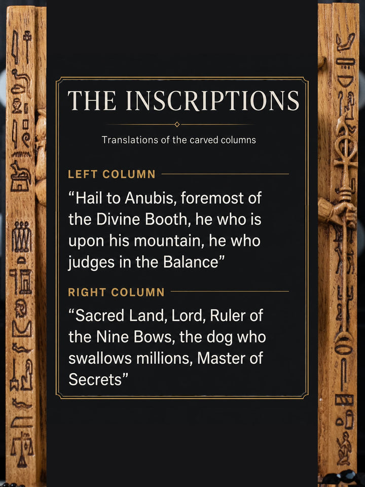 Egyptian God Anubis, Wooden statue, for Pagan Altar kit