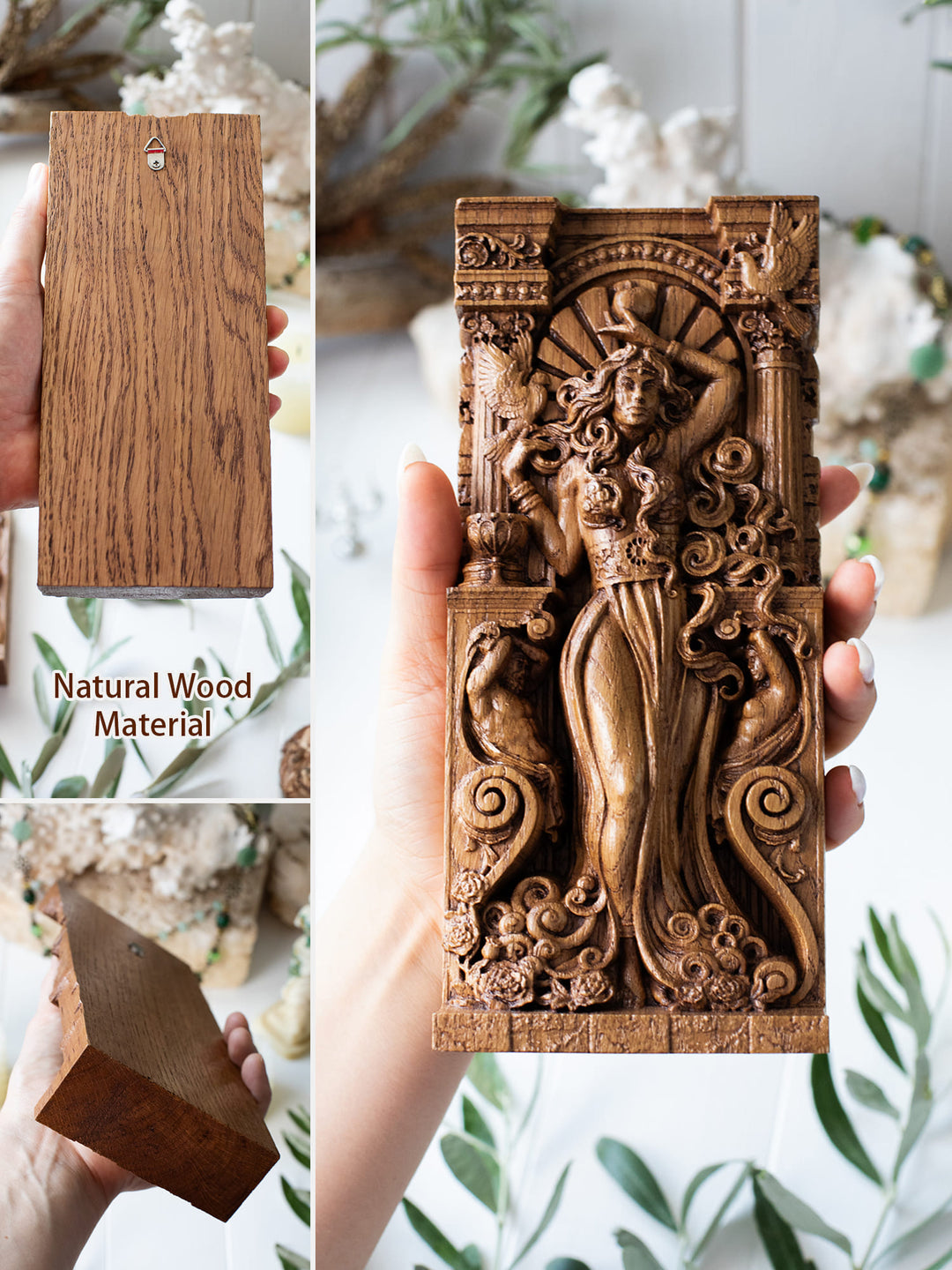 Goddess Aphrodite | Wooden Figurine of Love and Beauty