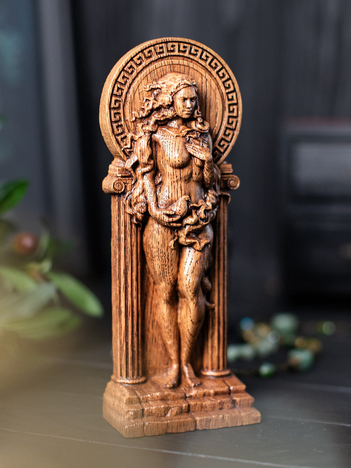Greek Goddess Aphrodite: Handcrafted Wooden Figurine
