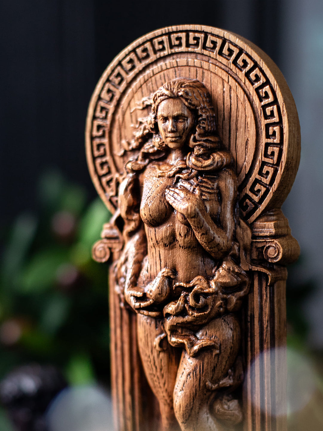 Greek Goddess Aphrodite: Handcrafted Wooden Figurine