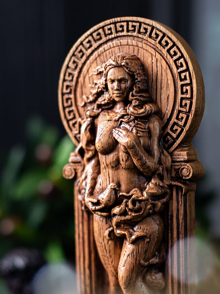 Greek Goddess Aphrodite: Handcrafted Wooden Figurine