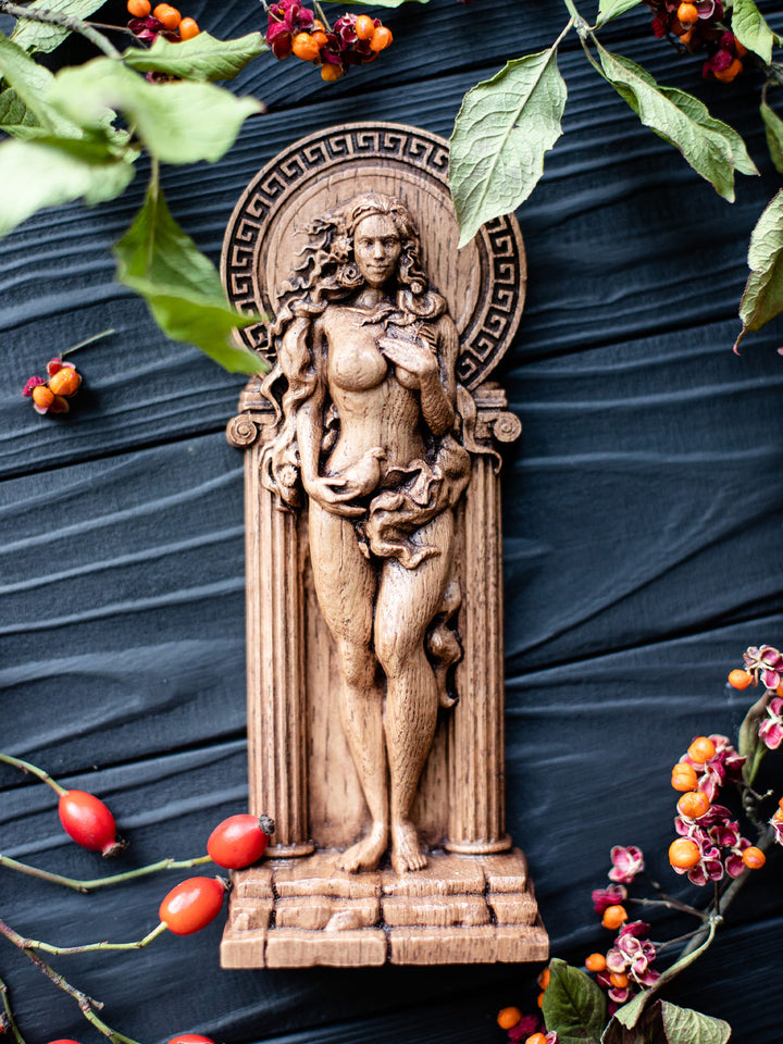 Greek Goddess Aphrodite: Handcrafted Wooden Figurine