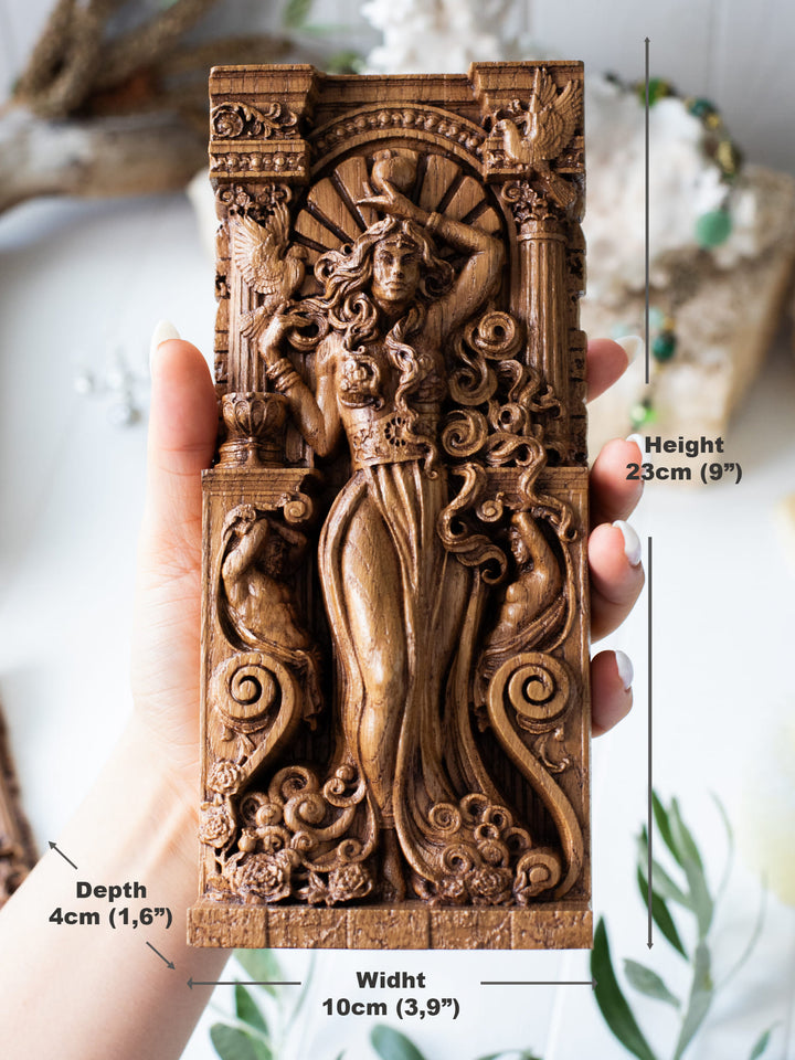 Goddess Aphrodite | Wooden Figurine of Love and Beauty