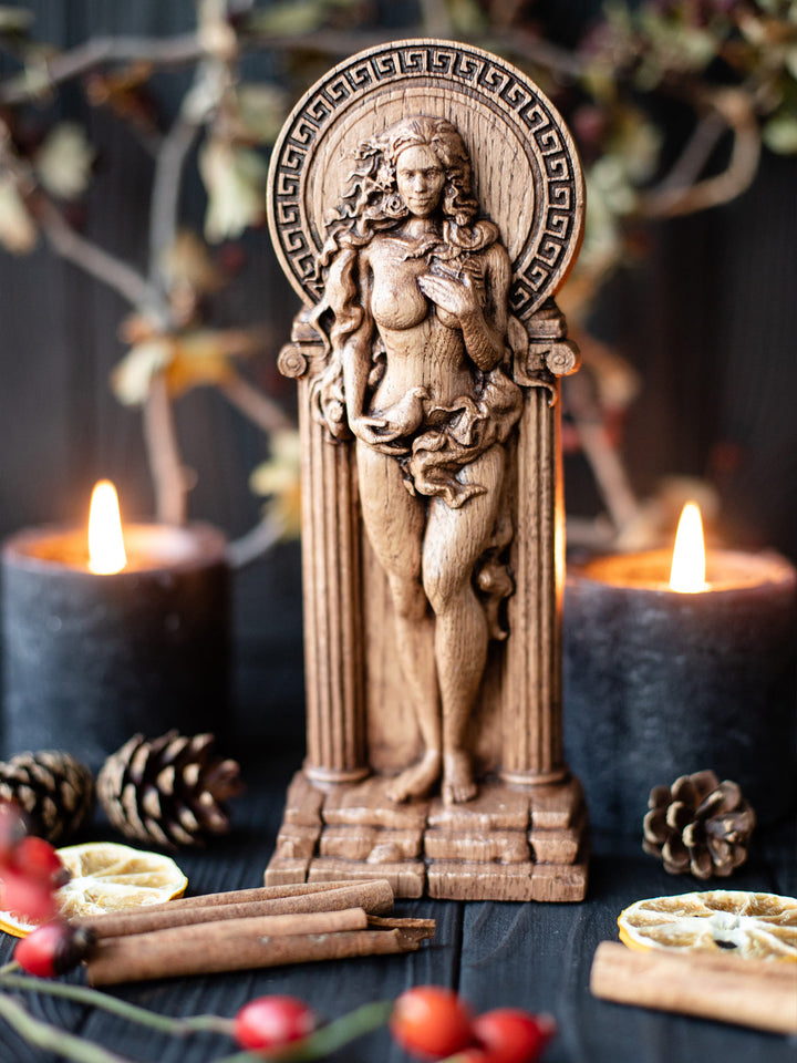 Greek Goddess Aphrodite: Handcrafted Wooden Figurine