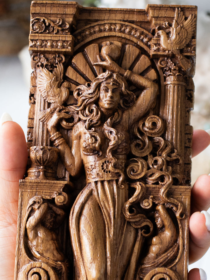 Goddess Aphrodite | Wooden Figurine of Love and Beauty