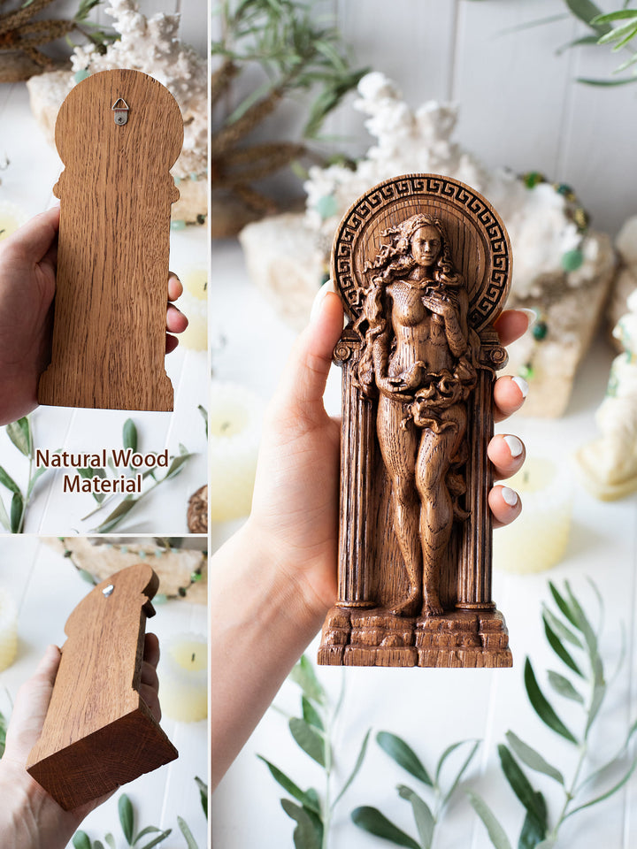Greek Goddess Aphrodite: Handcrafted Wooden Figurine