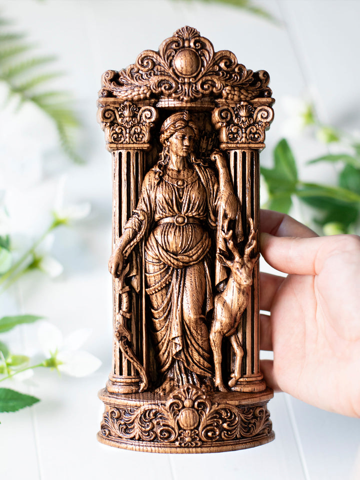 Artemis Statue – Greek Goddess Diana Figurine for Altar & Mythology Décor