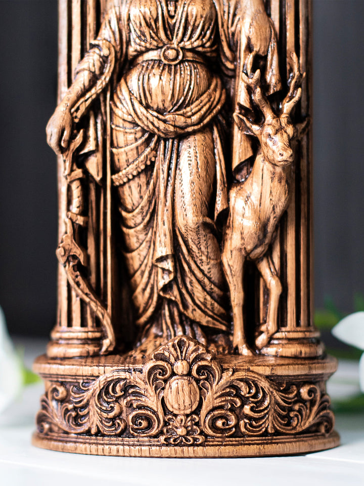 Artemis Statue – Greek Goddess Diana Figurine for Altar & Mythology Décor