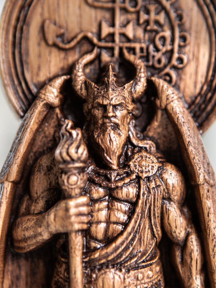Asmodeus Demon King Wooden Statue