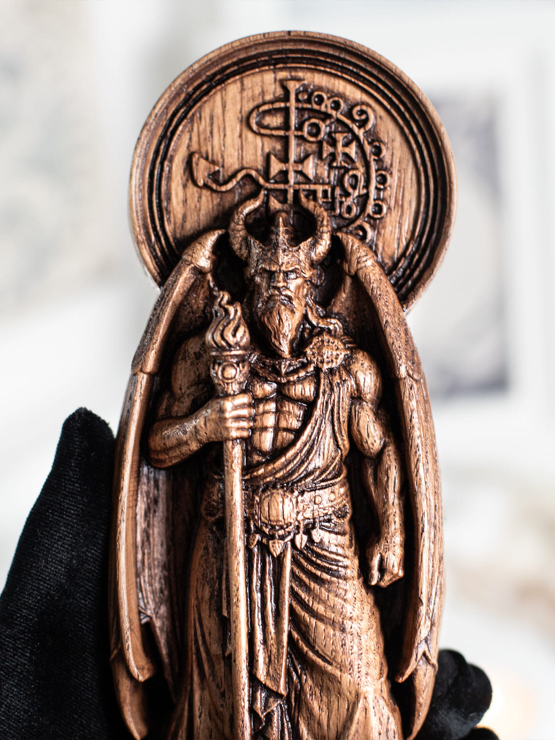 Asmodeus Demon King Wooden Statue