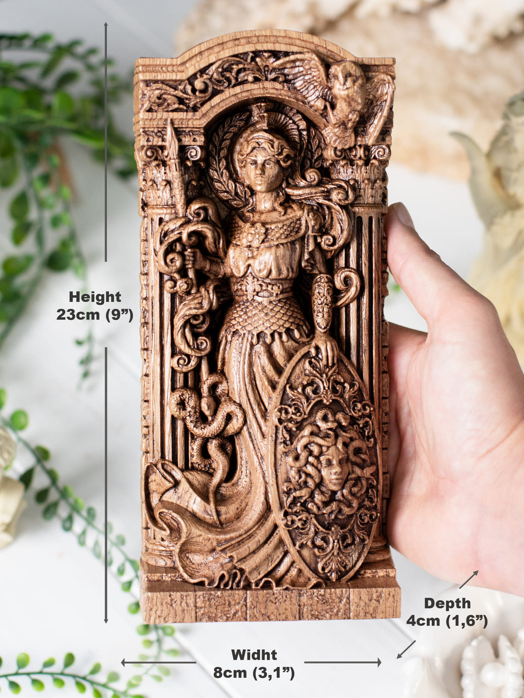 Goddess Athena Statuette - Greek Goddess of Wisdom