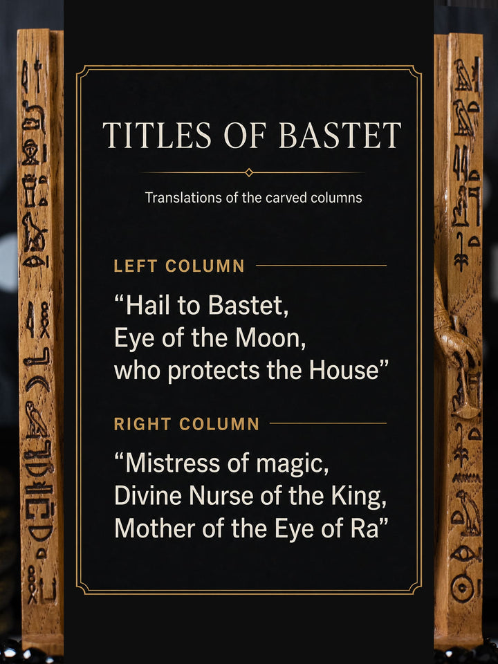 bastet goddess statue | Wooden statue for Bastet altar