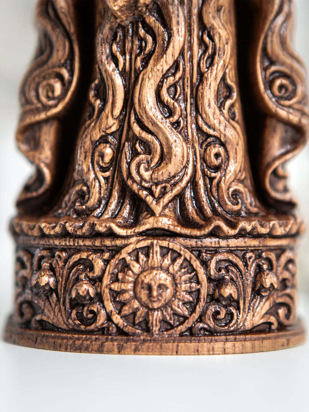 Brigid Celtic Goddess Wooden Statue