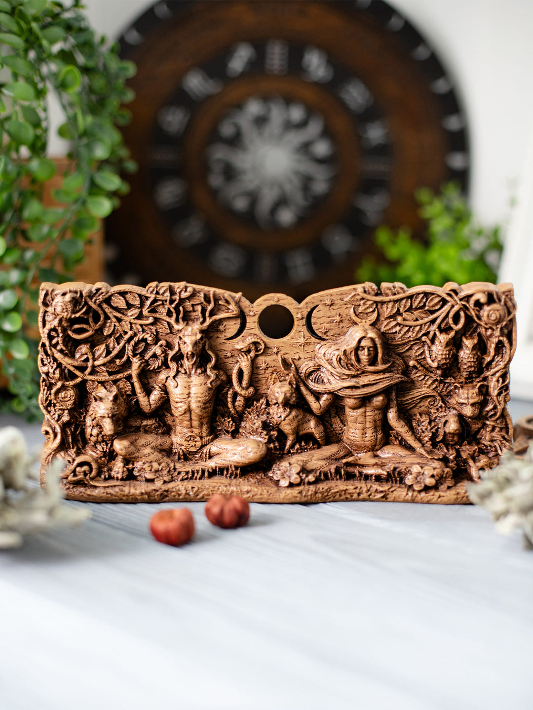 The Horned God and Moon Goddess Statuette - Celtic Deities