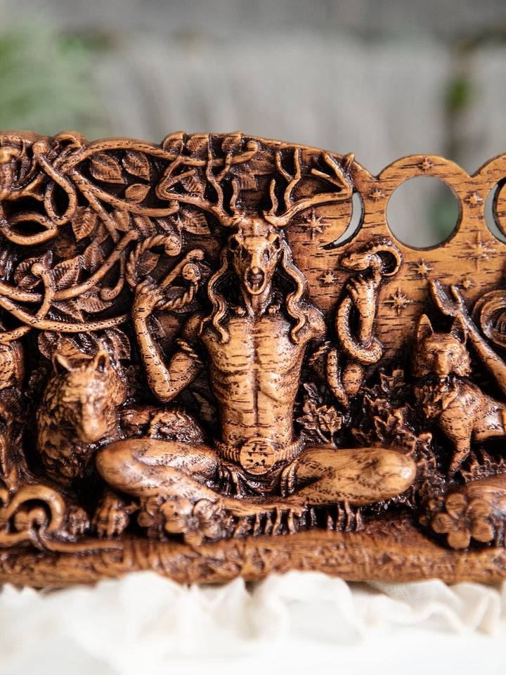 The Horned God and Moon Goddess Statuette - Celtic Deities