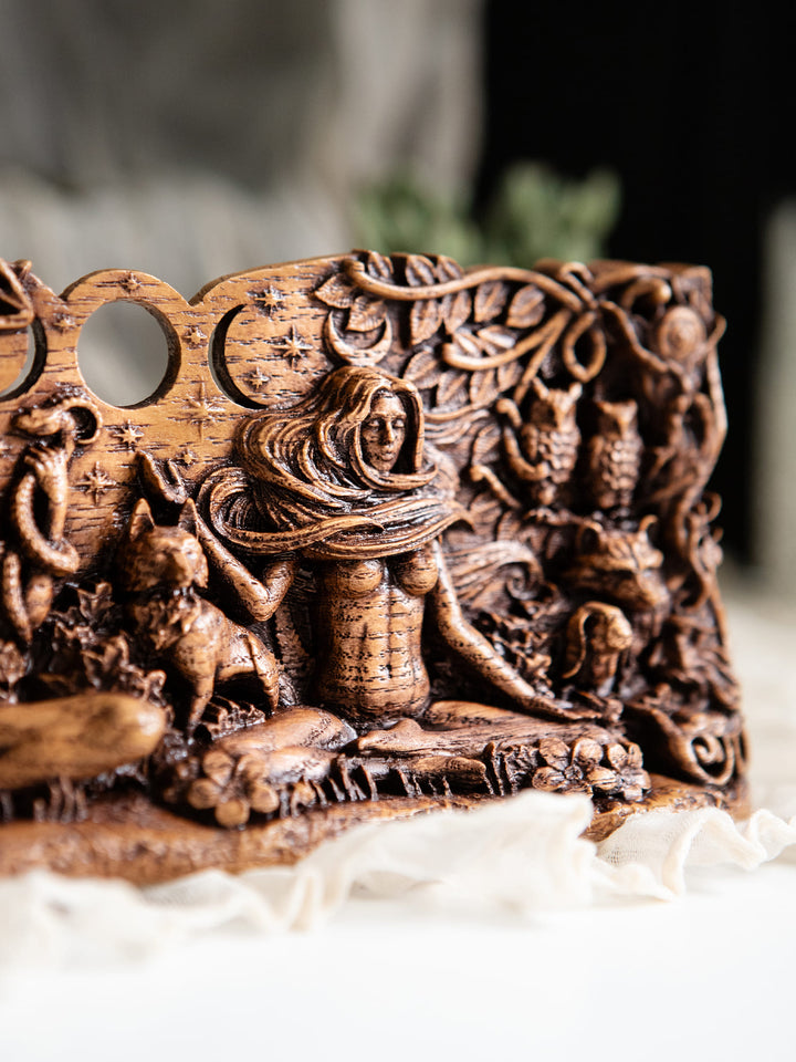 The Horned God and Moon Goddess Statuette - Celtic Deities