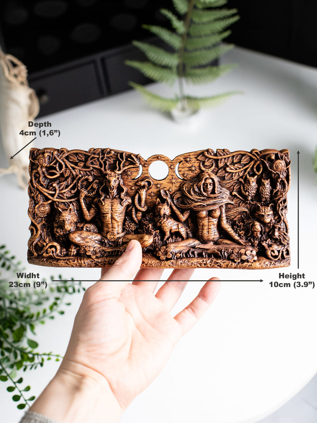 The Horned God and Moon Goddess Statuette - Celtic Deities