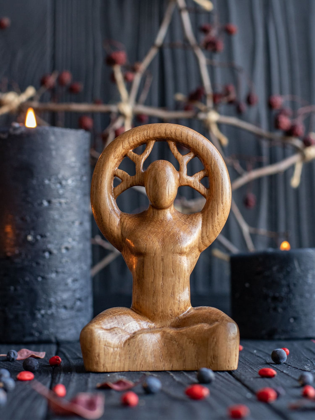 Horned God statue: Minimalist figurine of Cernunnos