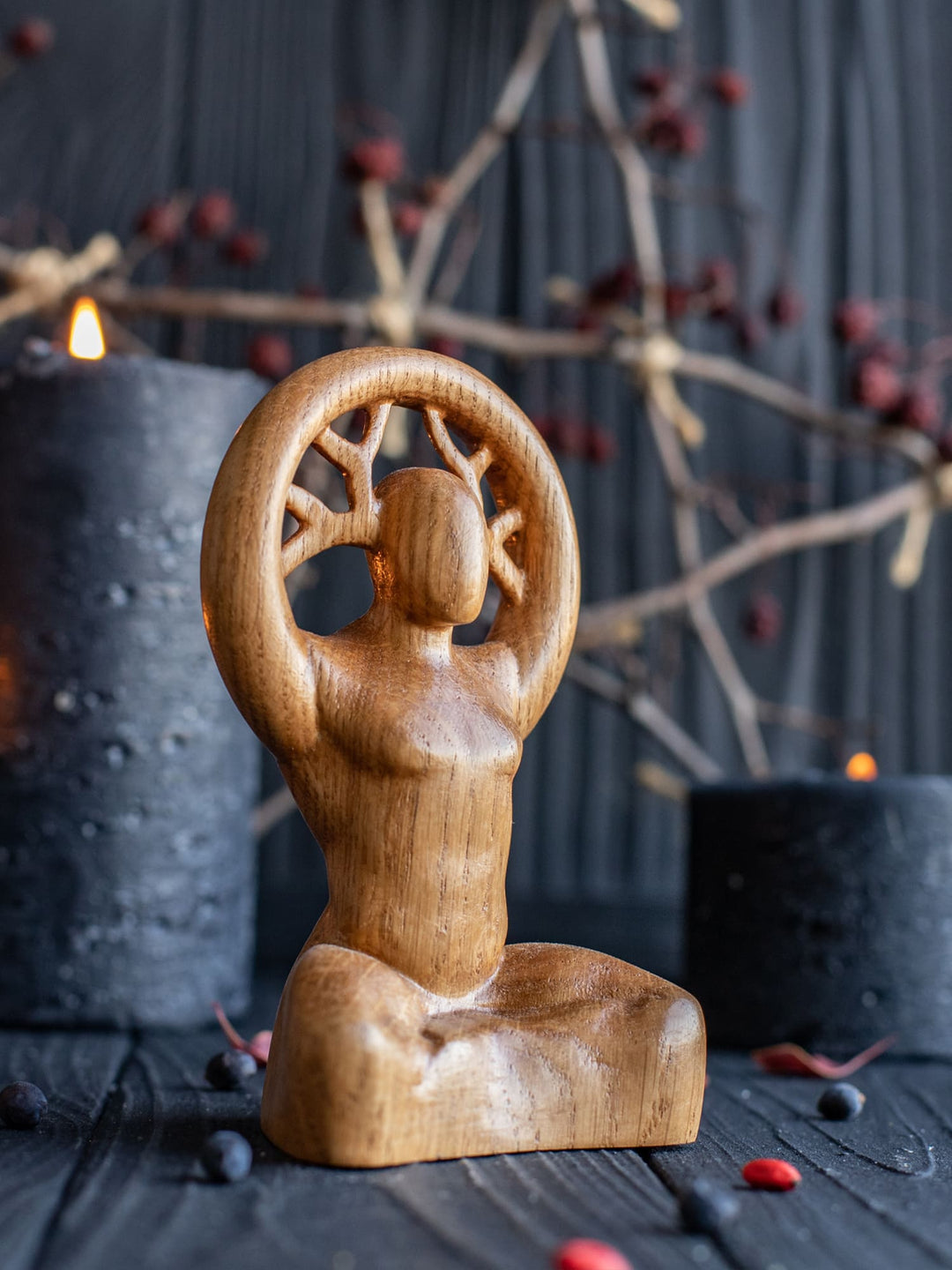 Horned God statue: Minimalist figurine of Cernunnos