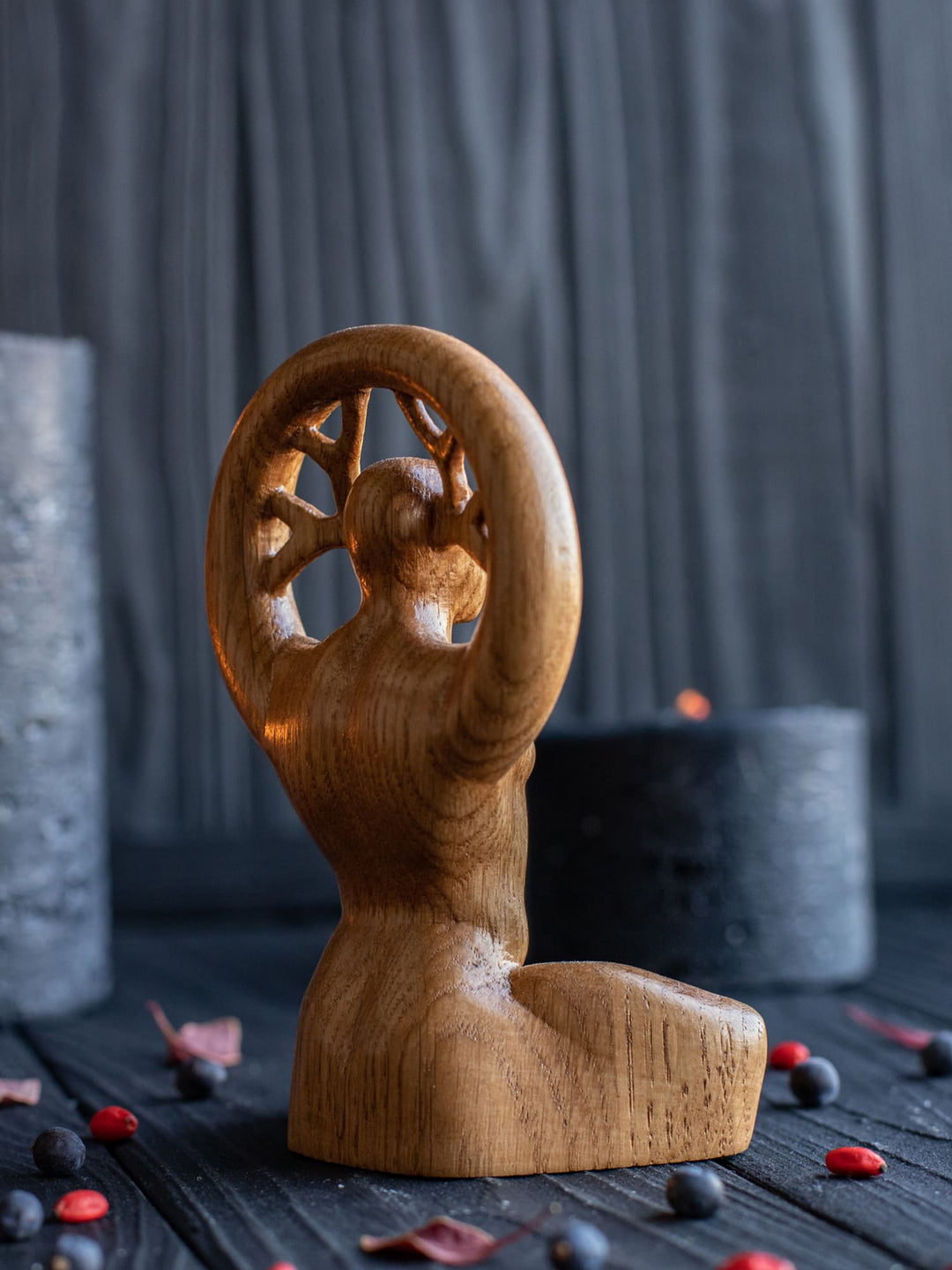 Horned God statue: Minimalist figurine of Cernunnos