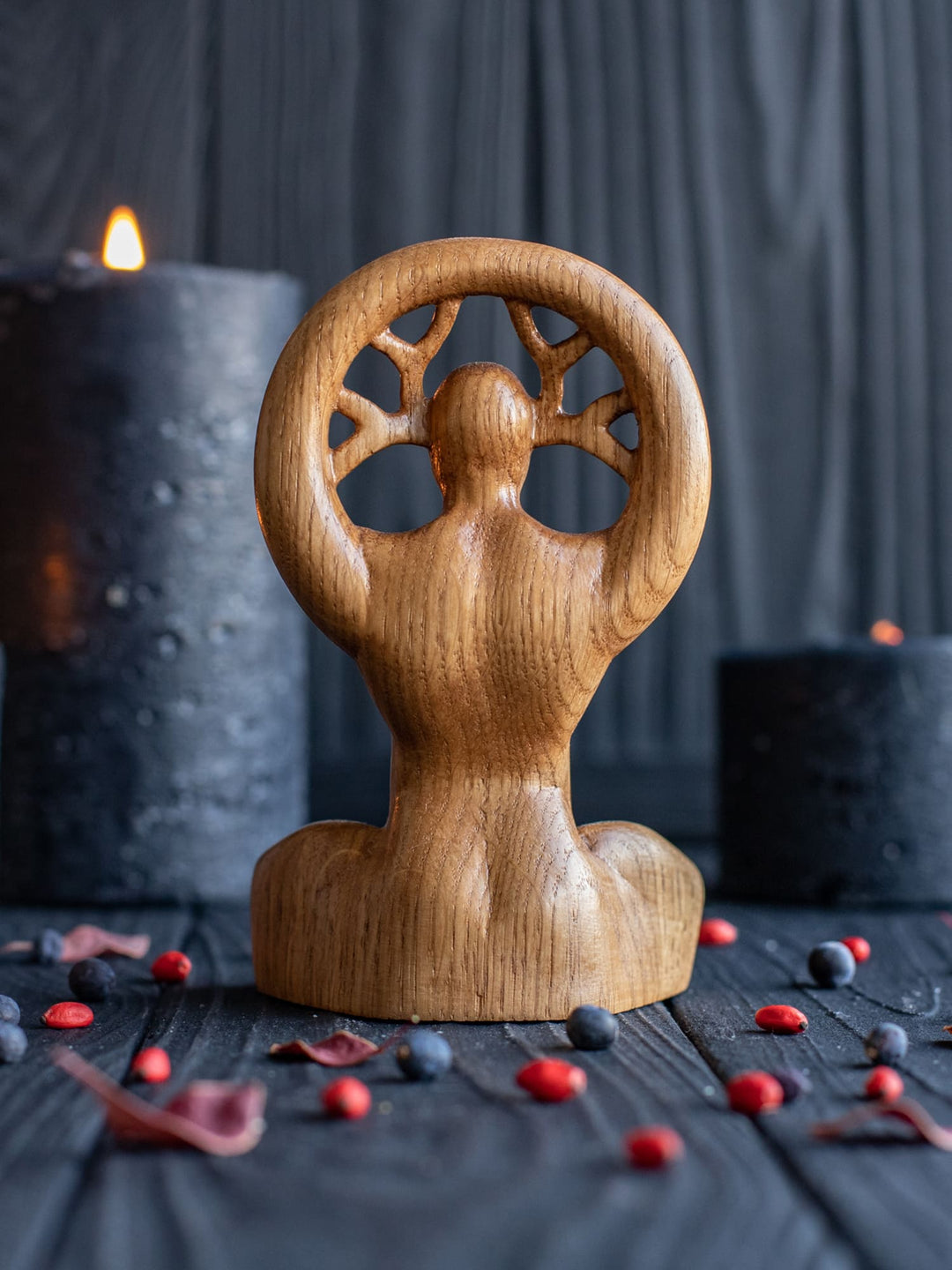 Horned God statue: Minimalist figurine of Cernunnos