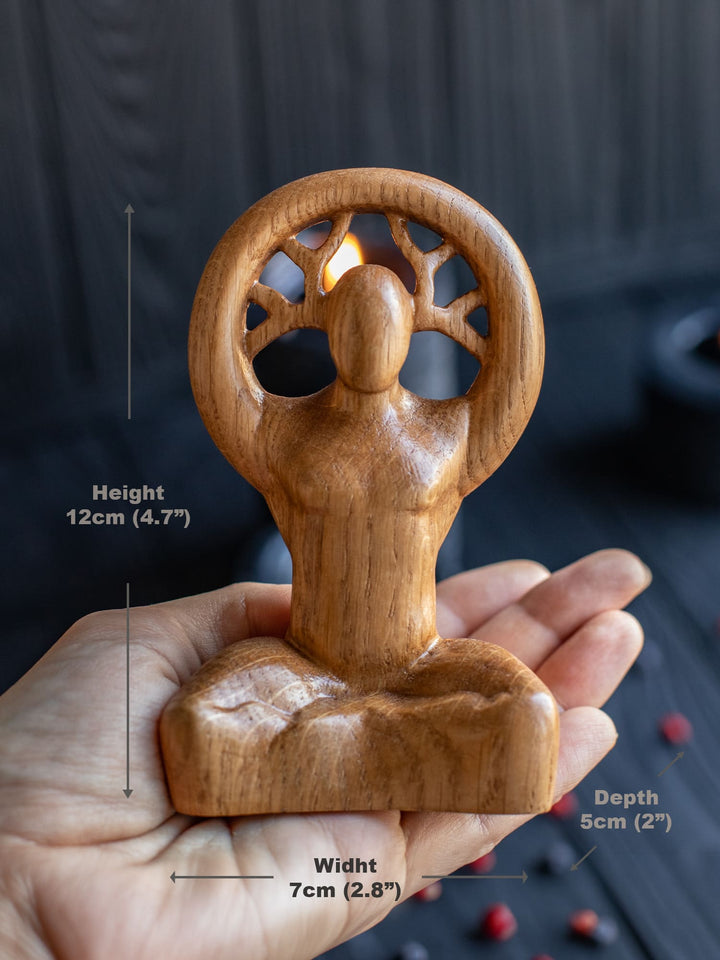 Horned God statue: Minimalist figurine of Cernunnos