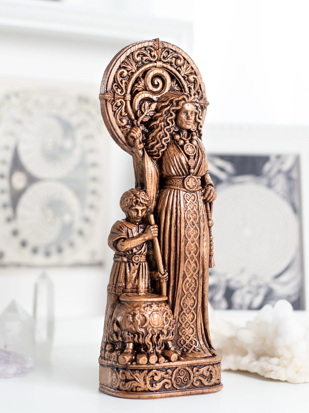 Cerridwen Goddess Wooden Statue