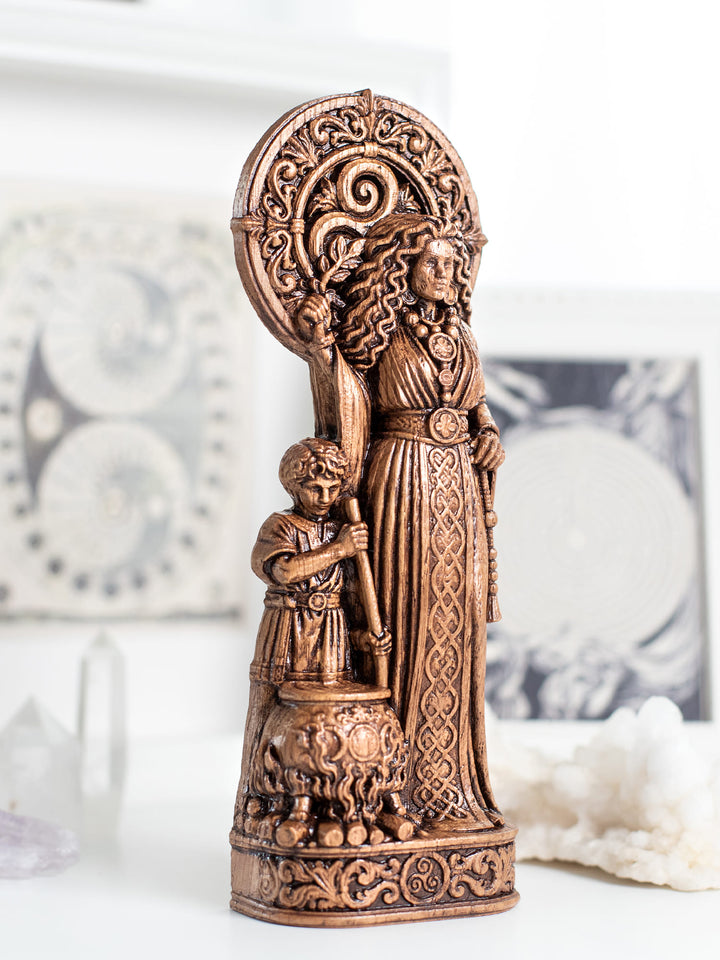 Cerridwen Goddess Wooden Statue