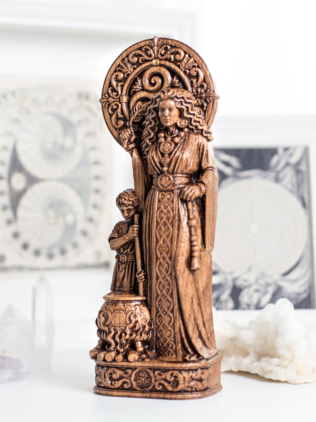Cerridwen Goddess Wooden Statue