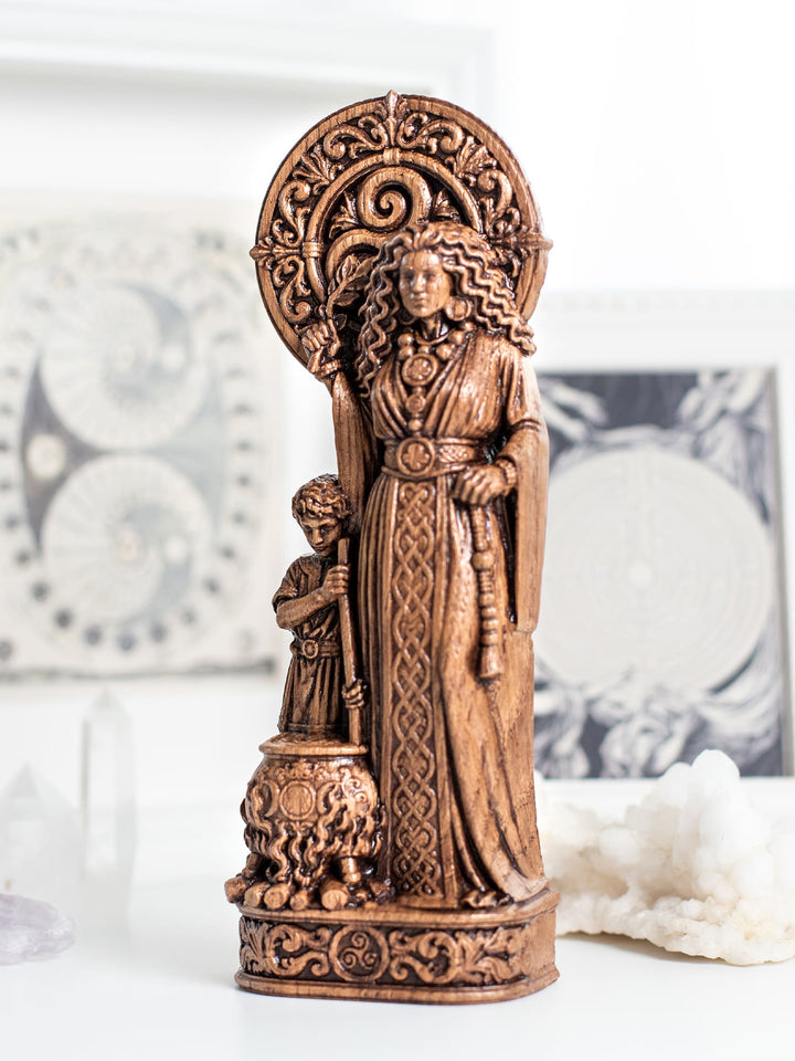 Cerridwen Goddess Wooden Statue