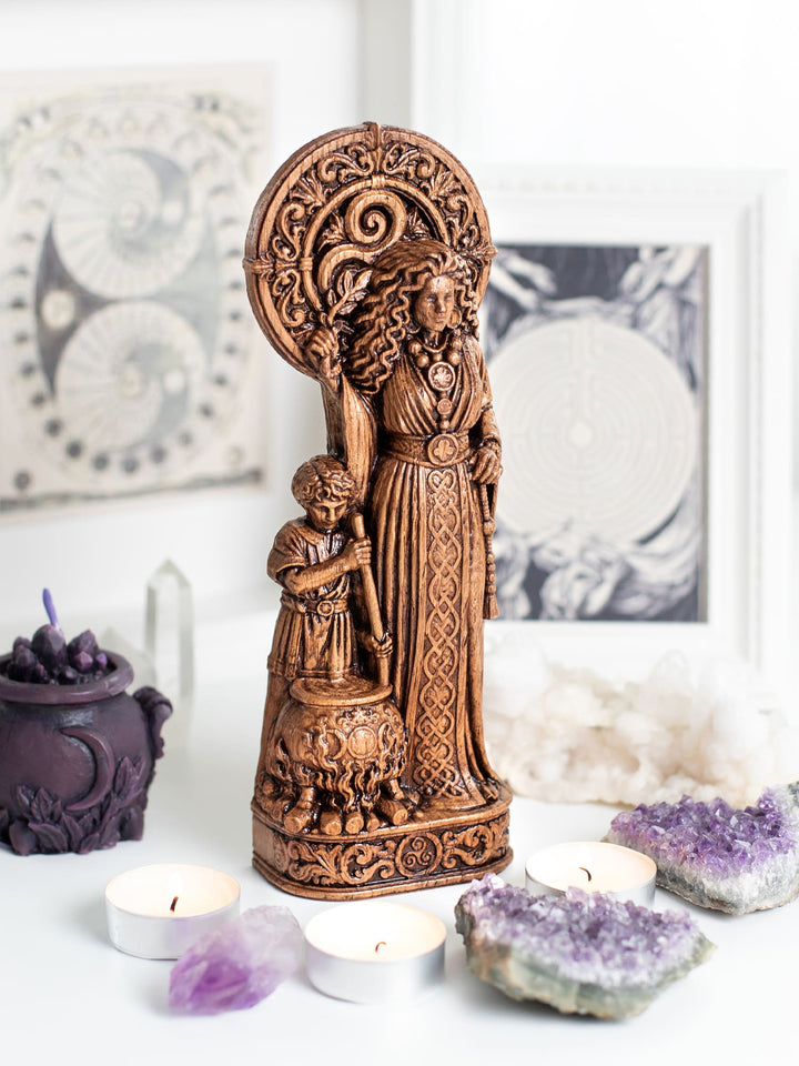 Cerridwen Goddess Wooden Statue