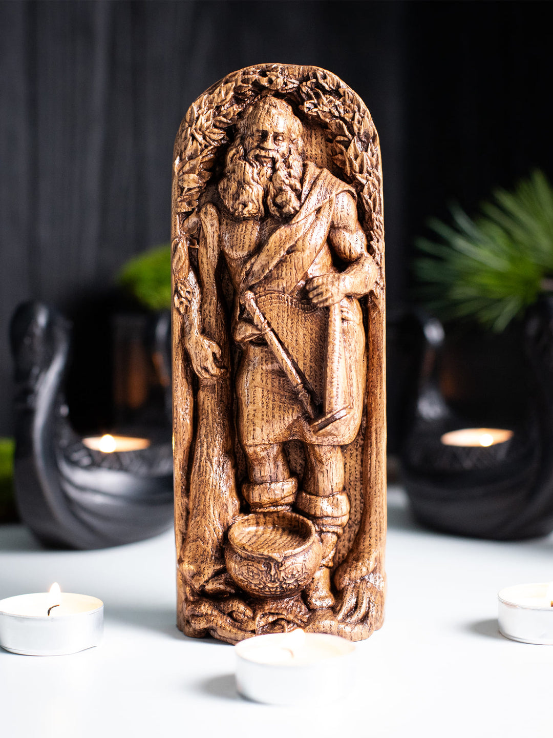 Celtic God Dagda | Handcrafted Wooden Figurine