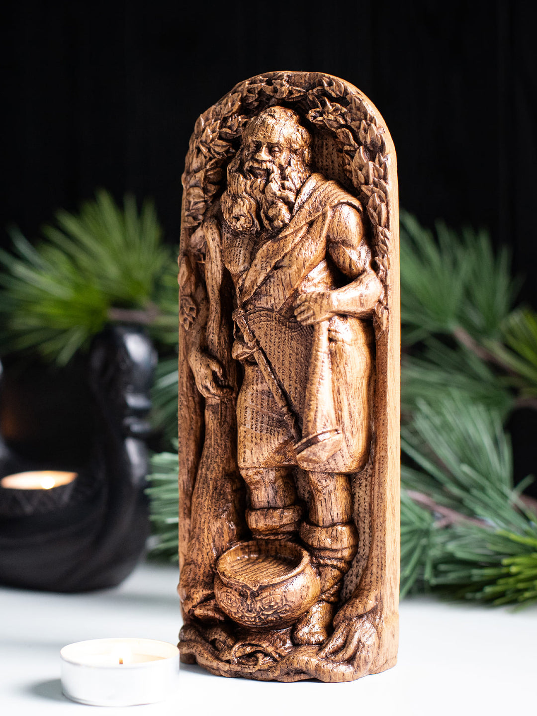 Celtic God Dagda | Handcrafted Wooden Figurine