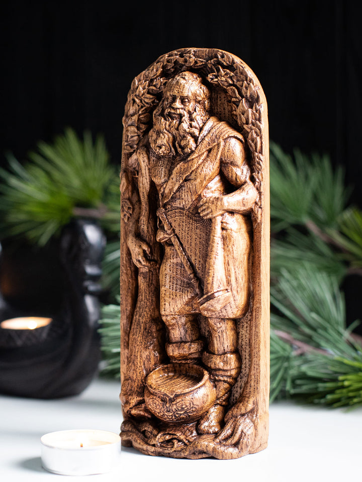 Celtic God Dagda | Handcrafted Wooden Figurine