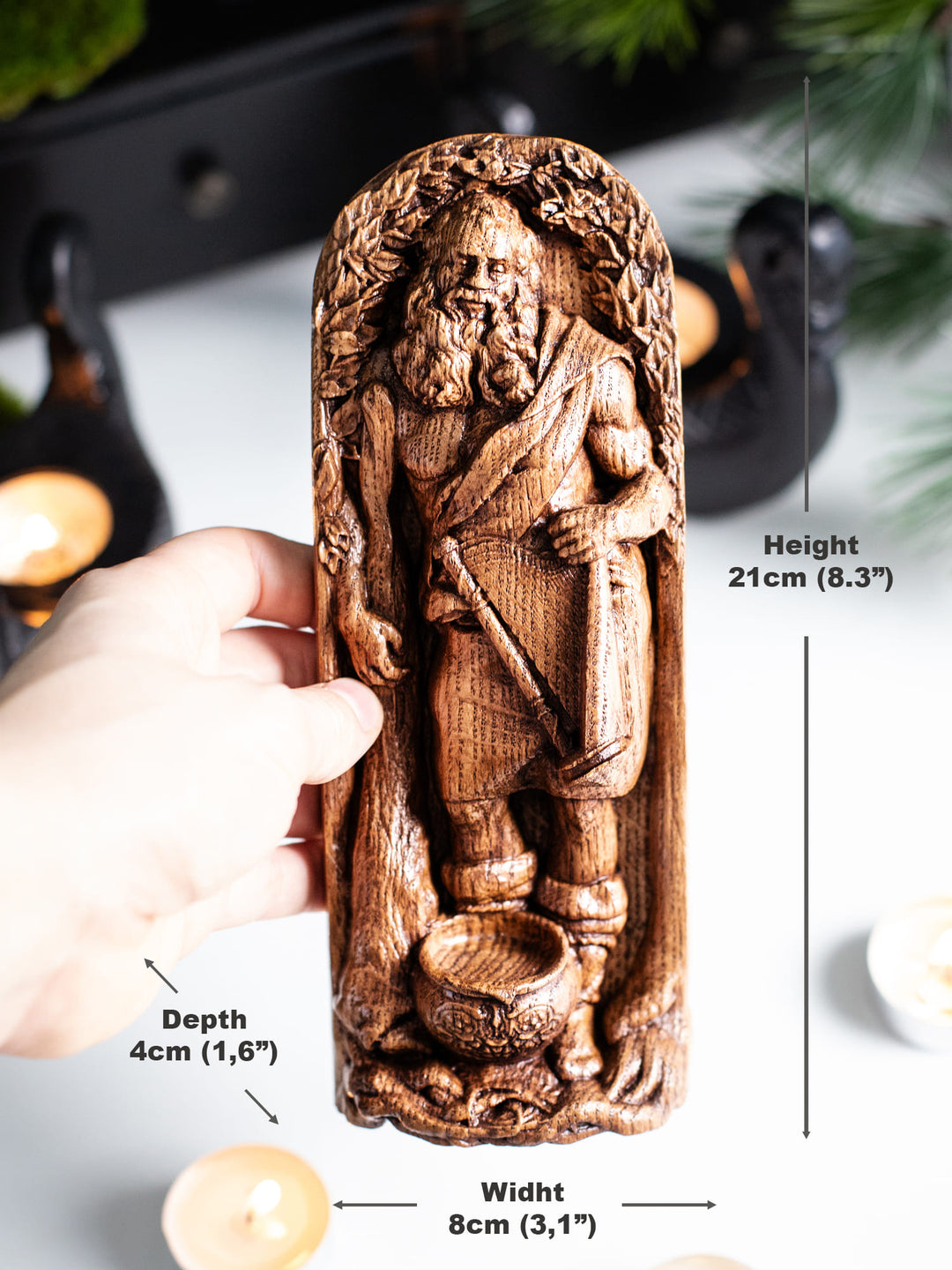 Celtic God Dagda | Handcrafted Wooden Figurine