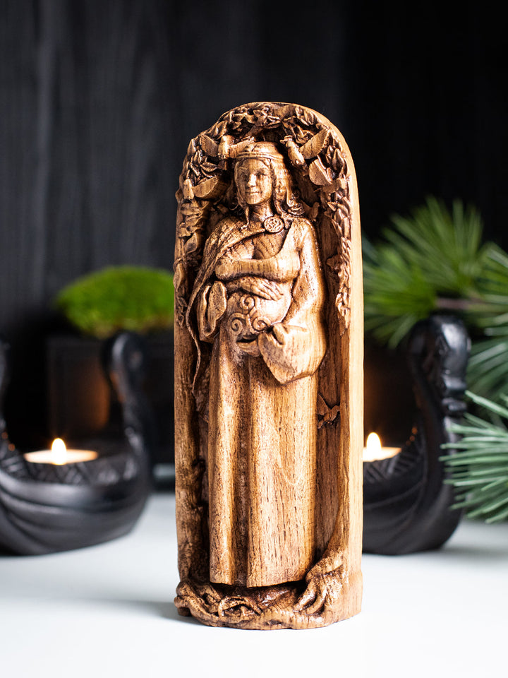 Figurine of Danu Goddess | Handcrafted Wooden deity