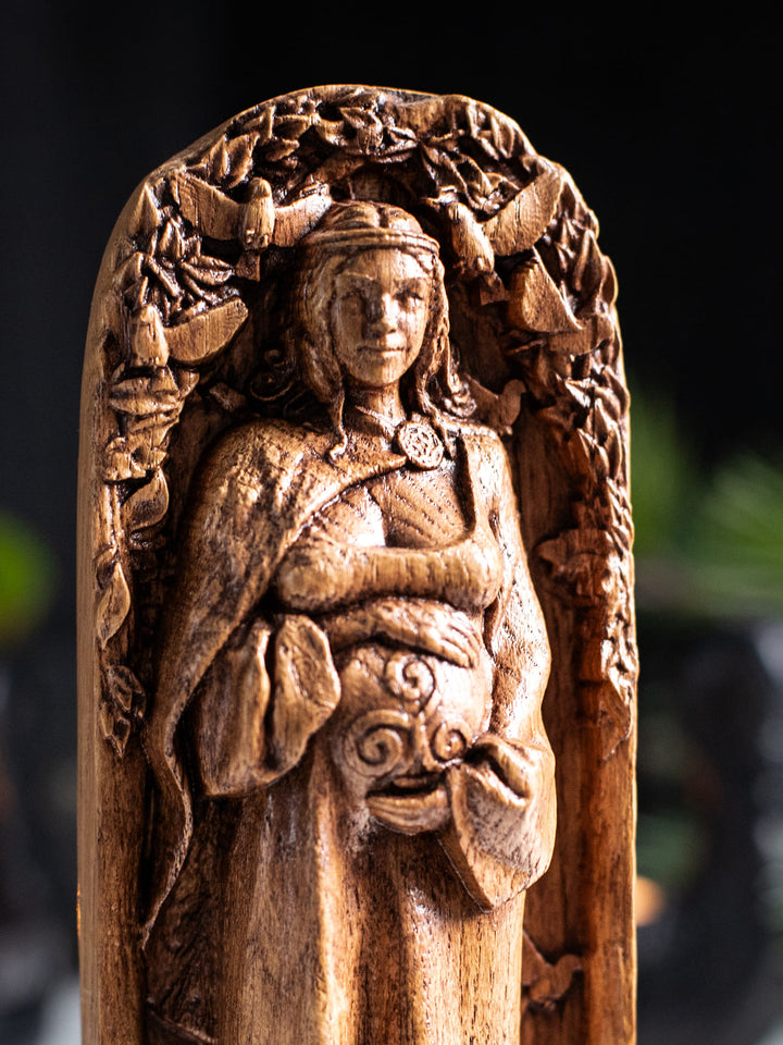 Figurine of Danu Goddess | Handcrafted Wooden deity