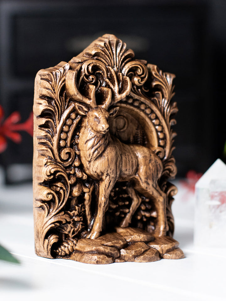 Deer Totem Wooden Statue
