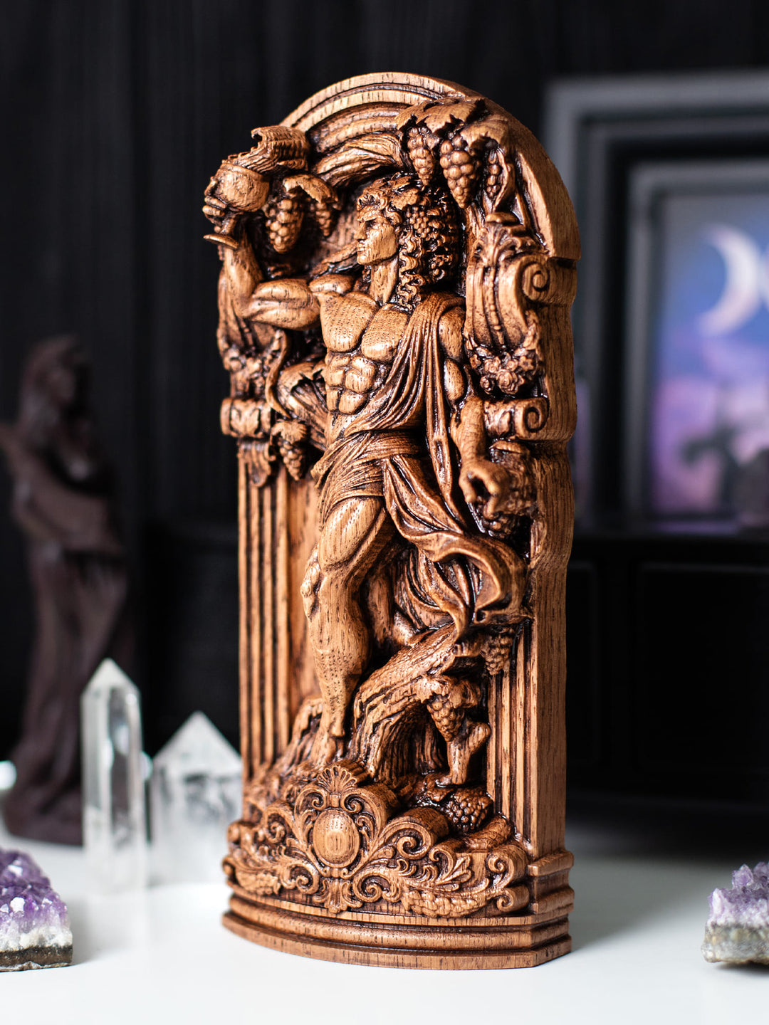 Dionysus Statue Greek God of Wine – Wood Carving
