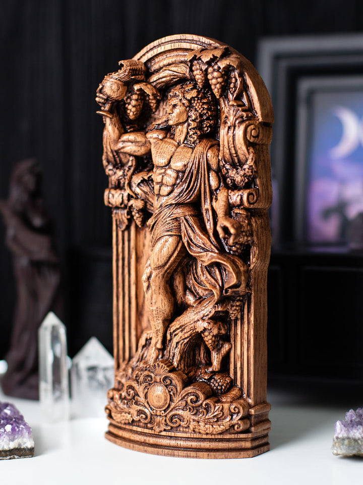 Dionysus Statue Greek God of Wine – Wood Carving