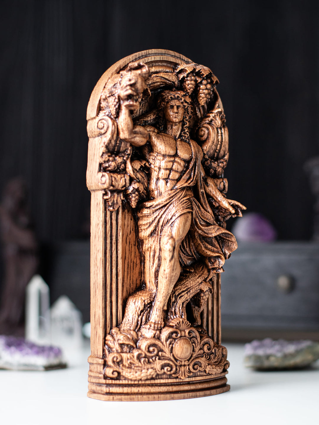 Dionysus Statue Greek God of Wine – Wood Carving