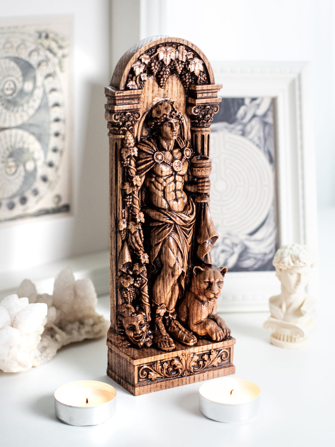 Dionysus Statue - Wooden  Greek God