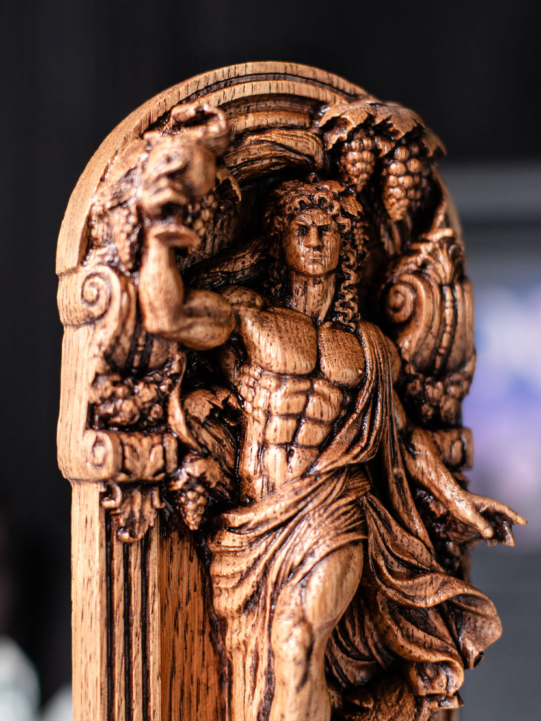 Dionysus Statue Greek God of Wine – Wood Carving
