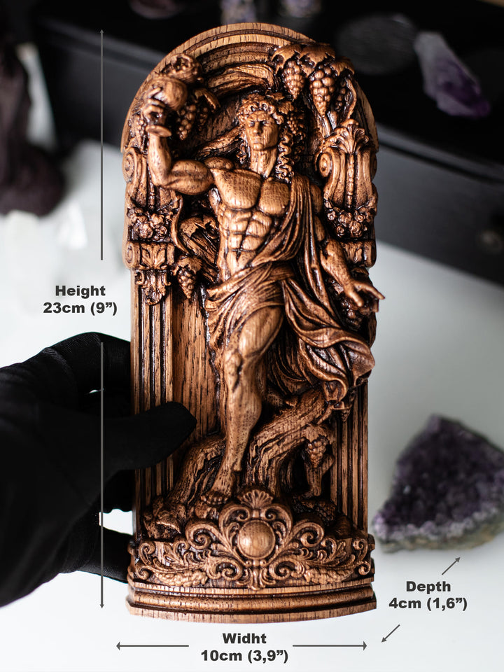 Dionysus Statue Greek God of Wine – Wood Carving